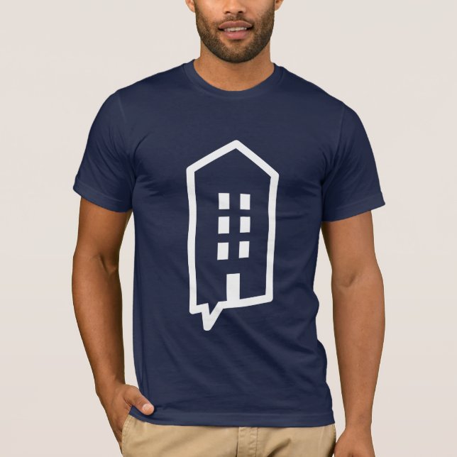 T - Shirt für das grafische Logo von YIMBY-Aktion (Vorderseite)
