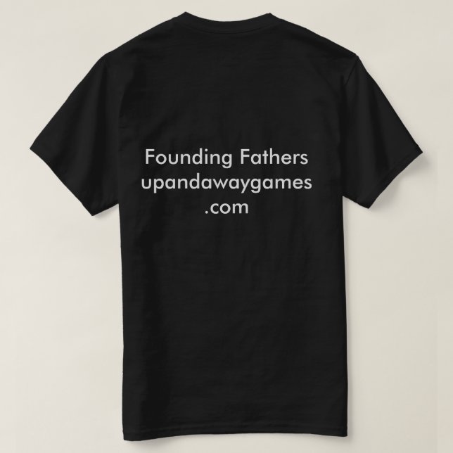 T - Shirt für das GründungsvaterBrettspiel (Design Rückseite)