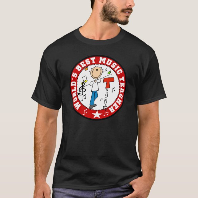 T - Shirt für den besten Musiklehrer der Welt (Vorderseite)