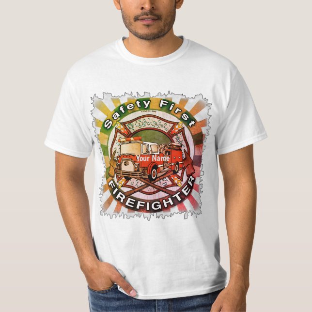 T - Shirt für den ersten Feuerwehrmann (Vorderseite)