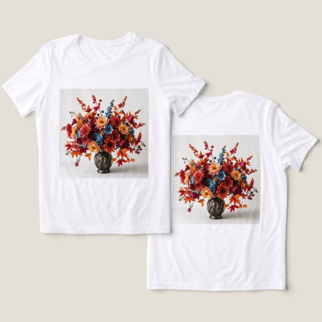 T - Shirt für den weiblichen Herbst (Design Vorderseite & Rückseite)