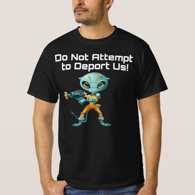 T - Shirt für deportierende Außerirdischen (Vorderseite)