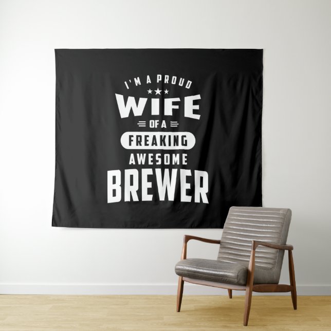 T-Shirt für die Brauerarbeit Geschenk für Männer F Wandteppich (Beispiel (Horizontal))