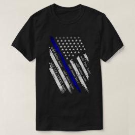 T - Shirt für die Flagge der US-Thin Blue Line