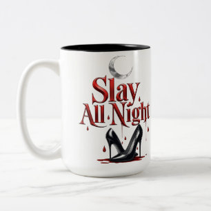 T-Shirt für die ganze Nacht Zweifarbige Tasse