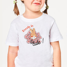 T-Shirt für die Kleinsten, süßes Kaninchen-Motiv 