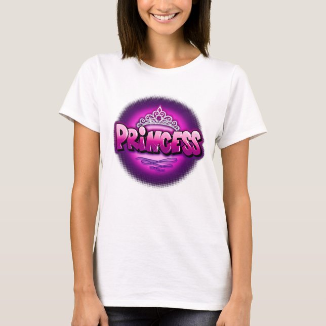T - Shirt für die personalisierte Airbrush-Prinzes (Vorderseite)