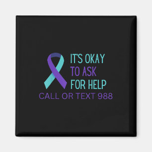 T-Shirt für die Selbstmordpräventions-Hotline 988 Magnet