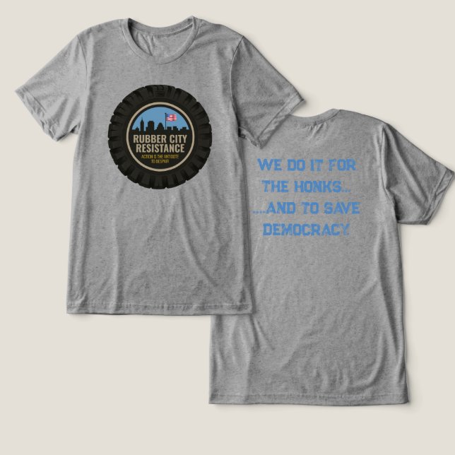 T - Shirt für die Widerstandsfähigkeit der Gummist (Design Vorderseite & Rückseite)