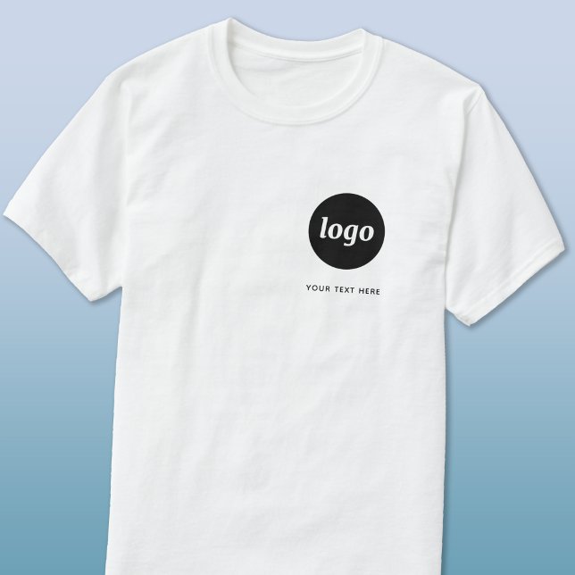 T - Shirt für einfache Logos und Textdateien (Simple logo with text promotional business crest t-shirt)