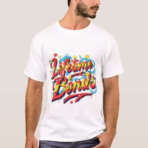 T-Shirt für farbenfrohe, miteinander verbundene He