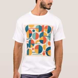 T - Shirt für farbige geometrische Kreise und Lini