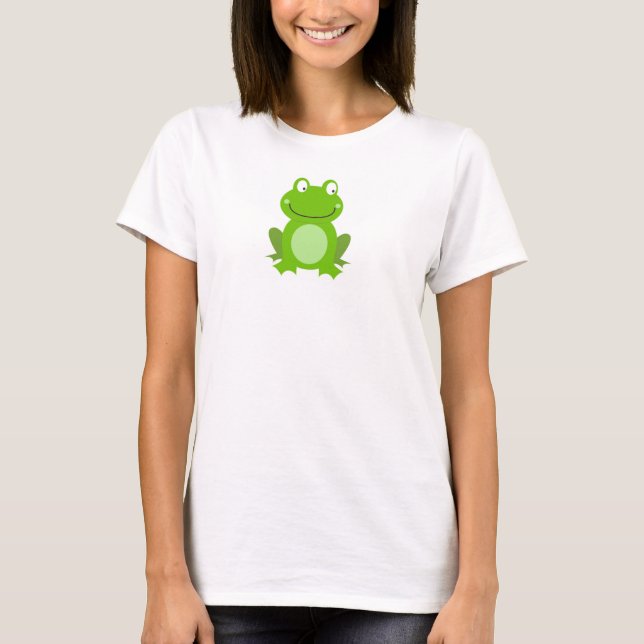 T - Shirt für Frauen : Kleiner grüner Frosch (Vorderseite)