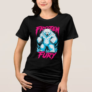 T-Shirt für Frauen mit Grafik eines Eisbären 'Froz Tri-Blend Shirt