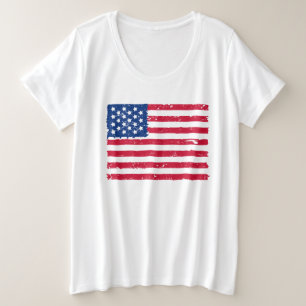 T - Shirt für Frauen mit Plus-Größe - 4. Juli