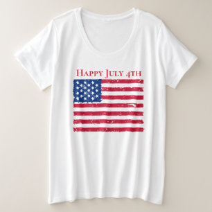 T - Shirt für Frauen mit Plus-Größe - 4. Juli