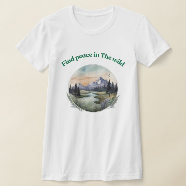 T-Shirt für Frieden in der Natur - Entspannen Sie  (Ablage )