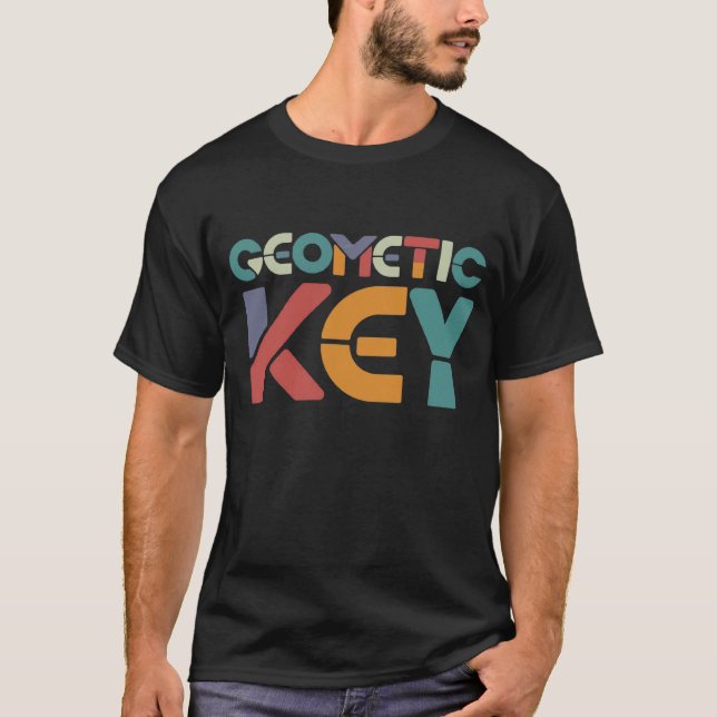 T - Shirt für geometrische Tastenentwürfe (Vorderseite)