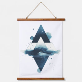 T - Shirt für geometrische Wasserelemente Wandteppich Mit Holzrahmen