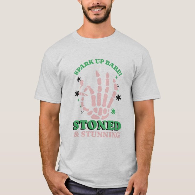 T-Shirt für gesteinigtes und Atemberaubendes Skele (Vorderseite)