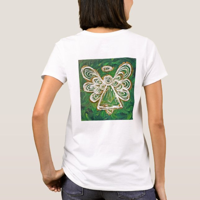 T - Shirt für grünen Engel (Bild auf der Rückseite (Rückseite)