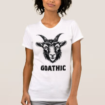 T - Shirt für hochkontrastfarbene Ziegenkopfbilder