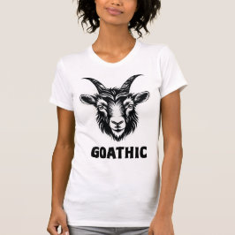 T - Shirt für hochkontrastfarbene Ziegenkopfbilder
