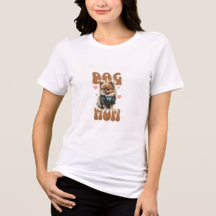 T-Shirt für Hundemamas – Herz- und Pfoten-Design – Tri-Blend Shirt