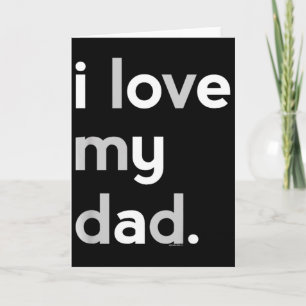 T-Shirt für Jungen, ich liebe meinen Papa, Daddy, Karte