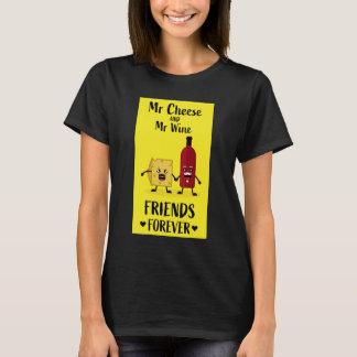 T - Shirt für Käsespezialitäten und Weinliebhaber