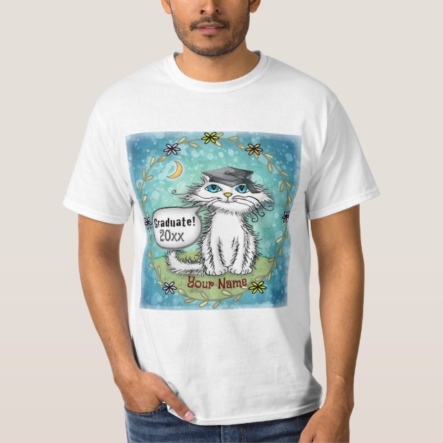 T - Shirt für Katzengraduiertenstudium (Vorderseite)