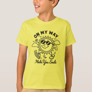 T-Shirt für Kinder: Auf dem Weg, dich zum Lächeln