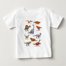 T-Shirt für Kinder mit Dinosauriern – Farbige Dino