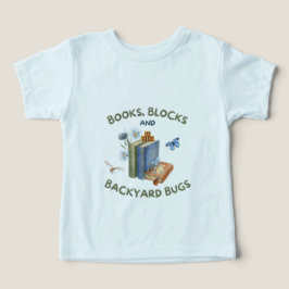 T-Shirt für Kleinkinder: Bücher, Bausteine und Gar