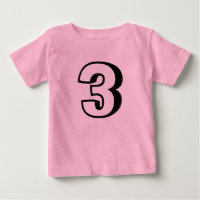 T - Shirt für Kleinkinder im Alter von drei (3) Ja