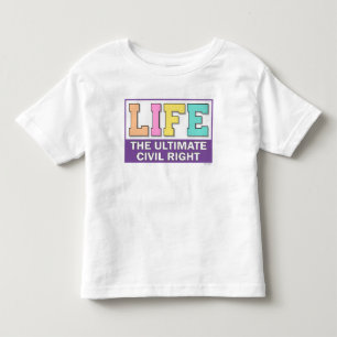 T-Shirt für Kleinkinder mit einer pro-life-Botscha