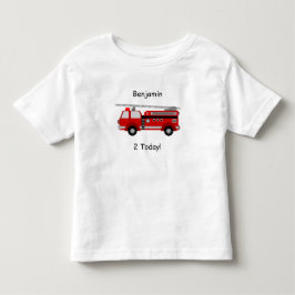 T - Shirt für Kleinkinderfeuer mit dem Namen & "2 