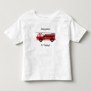 T - Shirt für Kleinkinderfeuer mit dem Namen & "5 