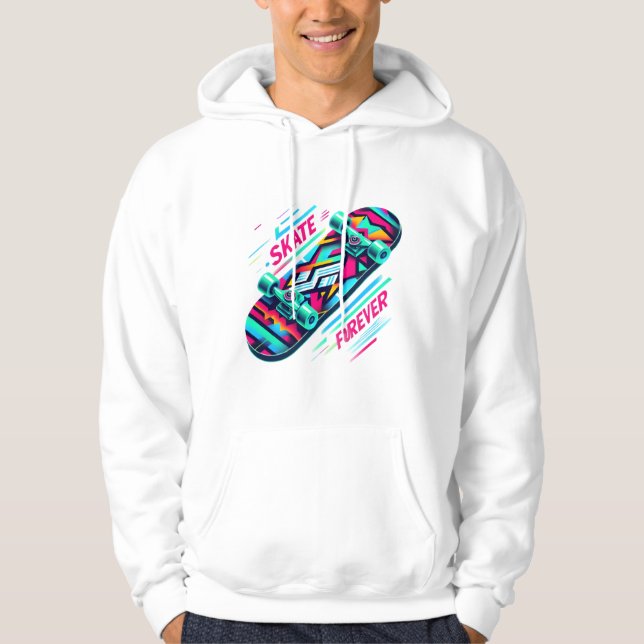 T - Shirt für lebendige geometrische Skateboards - (Vorderseite)