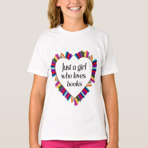 T-Shirt für Mädchen, die Bücher lieben für Kinder