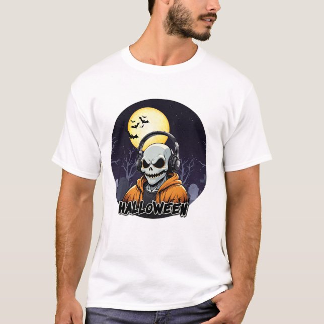 T - Shirt für Männer-Halloween-Hemddesign (Vorderseite)
