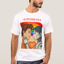 T-Shirt für Männer: Liebe ist Liebe - Mensch-Robot