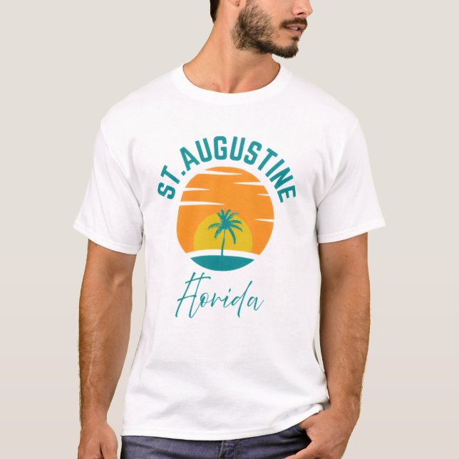 T-Shirt für Männer St. Augustine Beach Florida (Vorderseite)