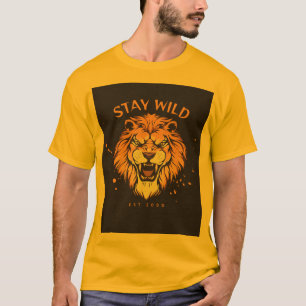 T-Shirt für Männer Stay Wild Design-Shirt