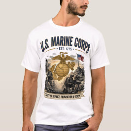 T-Shirt für Männer: US-Marinekorps - Erbe des Dien