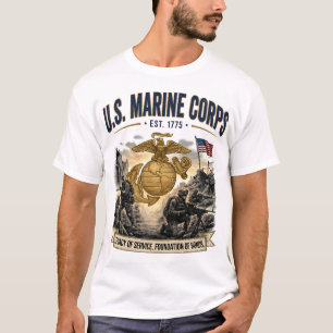 T-Shirt für Männer: US-Marinekorps - Erbe des Dien