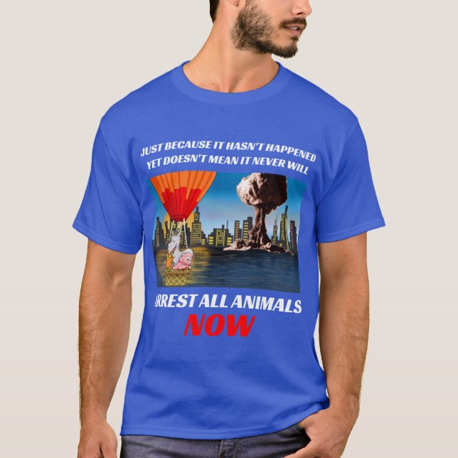 T - Shirt für Menschen, die Angst vor Tieren haben (Vorderseite)