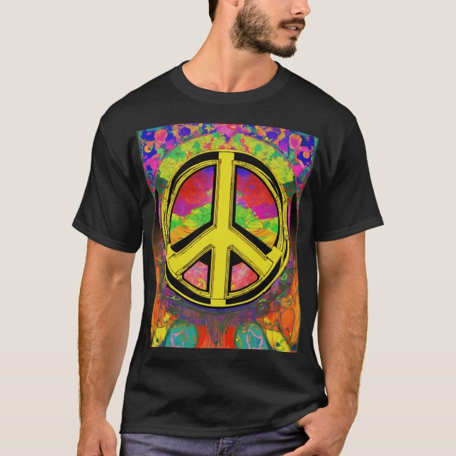 T - Shirt für Minimalistisches Friedenszeichen - H (Vorderseite)