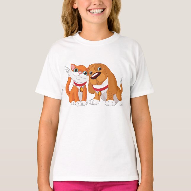 T - Shirt für niedliche Hunde und Katzen (Vorderseite)