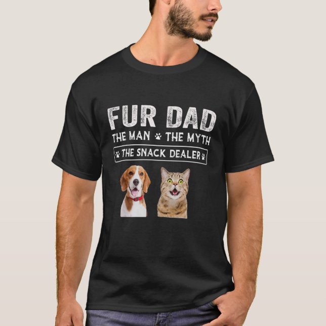 T-shirt Fur Papa L'Homme Le Mythe Hommes Chien Chat Père s (Devant)